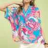 Umgee Abstract Print Oversized Top