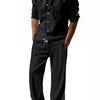 Men's Full Size Button Up Long Sleeve Shirt and Pants Plus Size