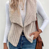 Open Front Fuzzy Vest Coat
