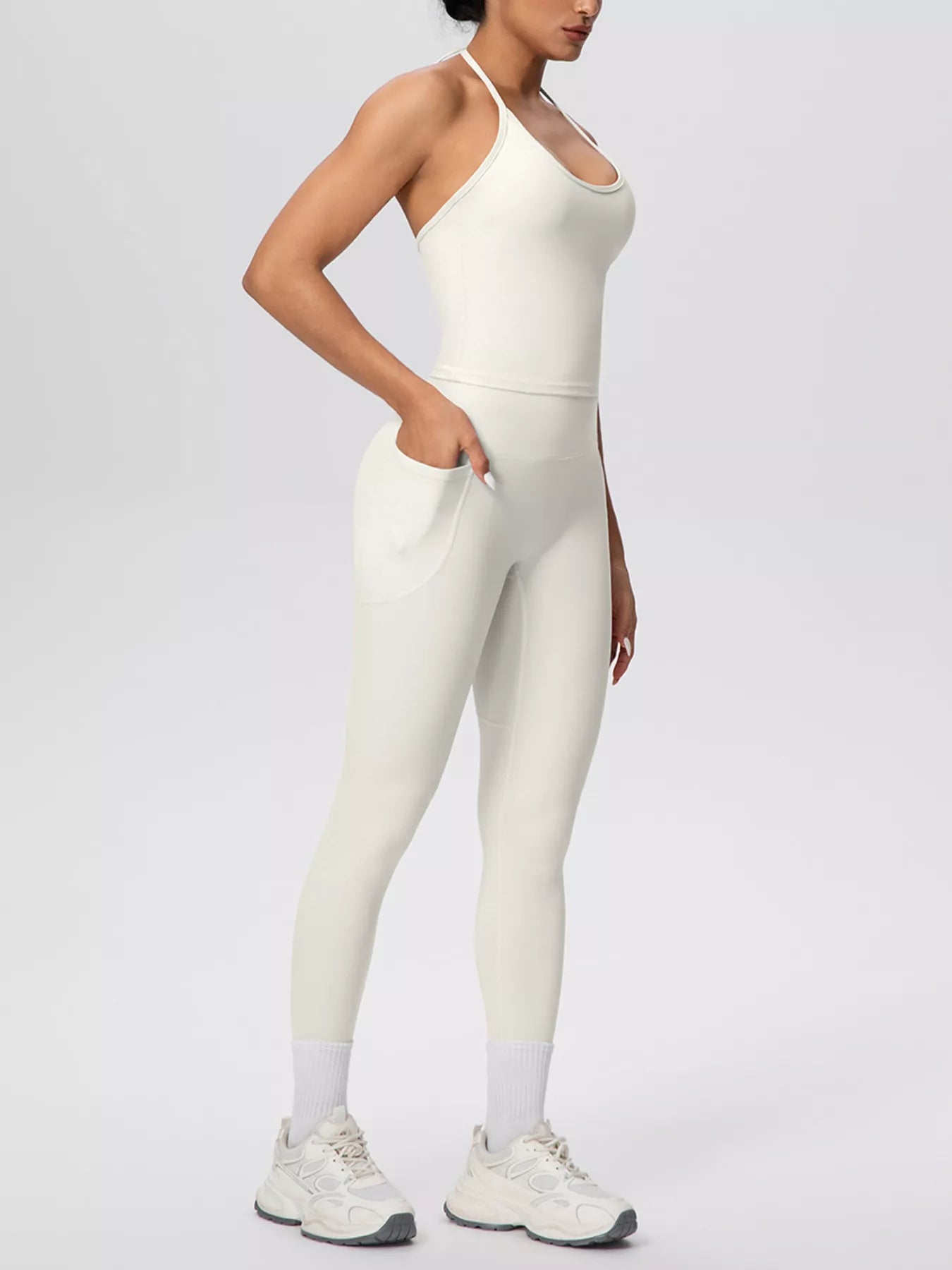The Lucia Soft Halter Cami & Legging Set