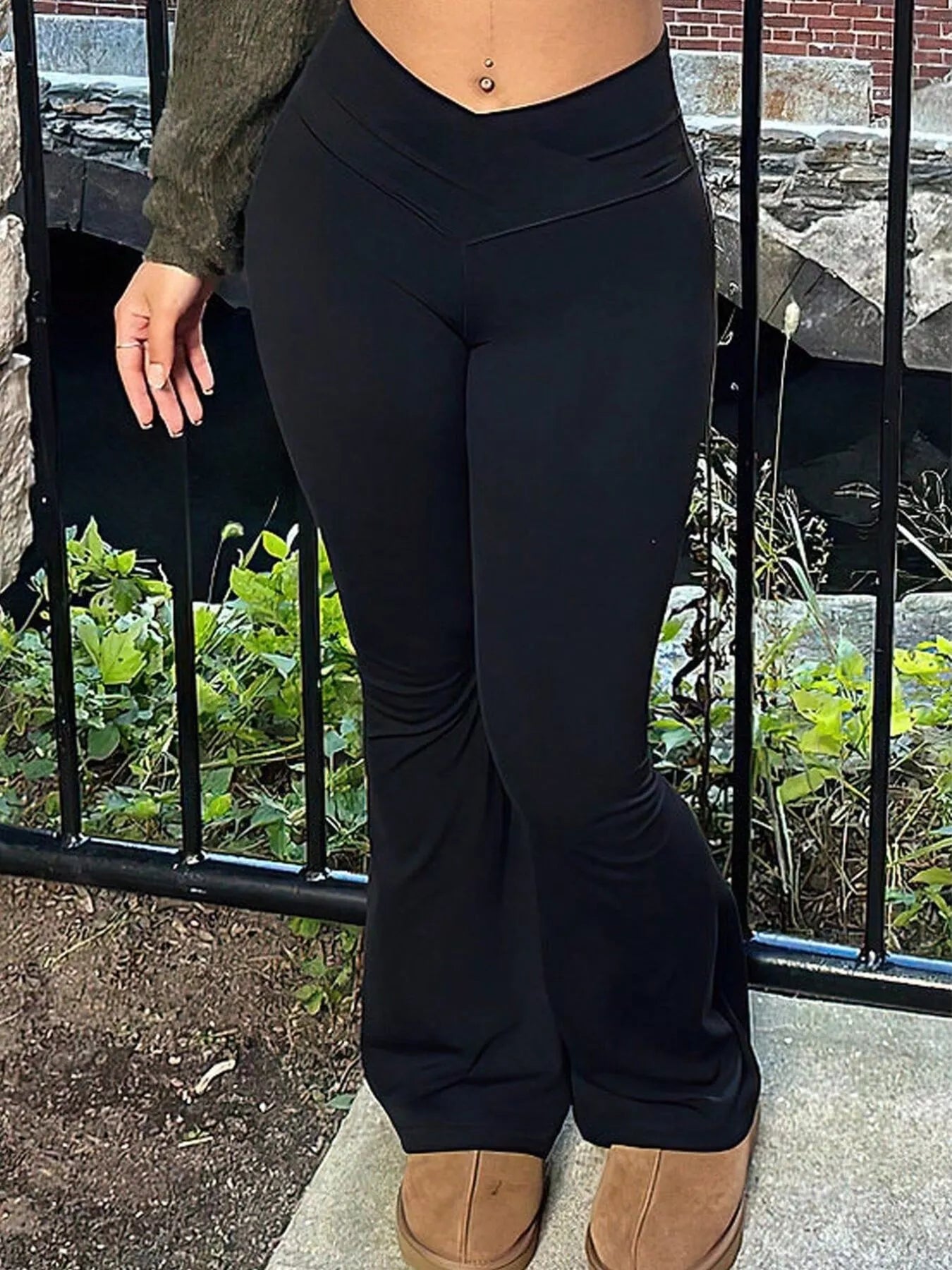 The Avery V-Waist Flare Pant