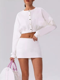 The Cleo Cropped Button Cardigan