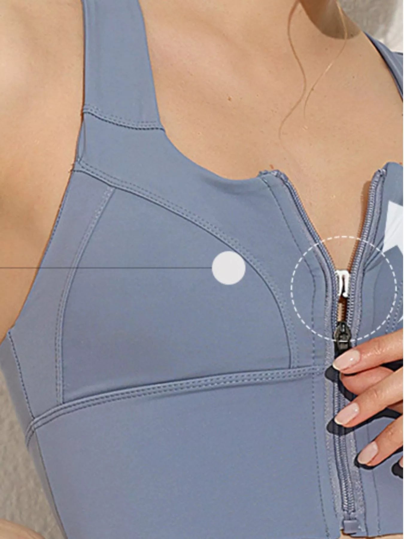 The Zia Front-Zip Active Tank