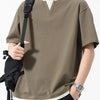 Men's Plus Size Contrast Trim Short Sleeve Tee