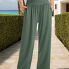 Pocketed High Waist Wide Leg Pants