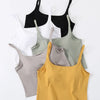Scoop Neck Cropped Cami with Chest Pads