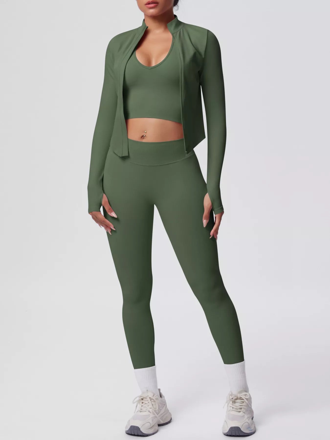 The Lucia Three-Piece Tank, Jacket & Legging Set