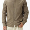 Men's Casual Mandarin Collar Long Sleeve Shirt