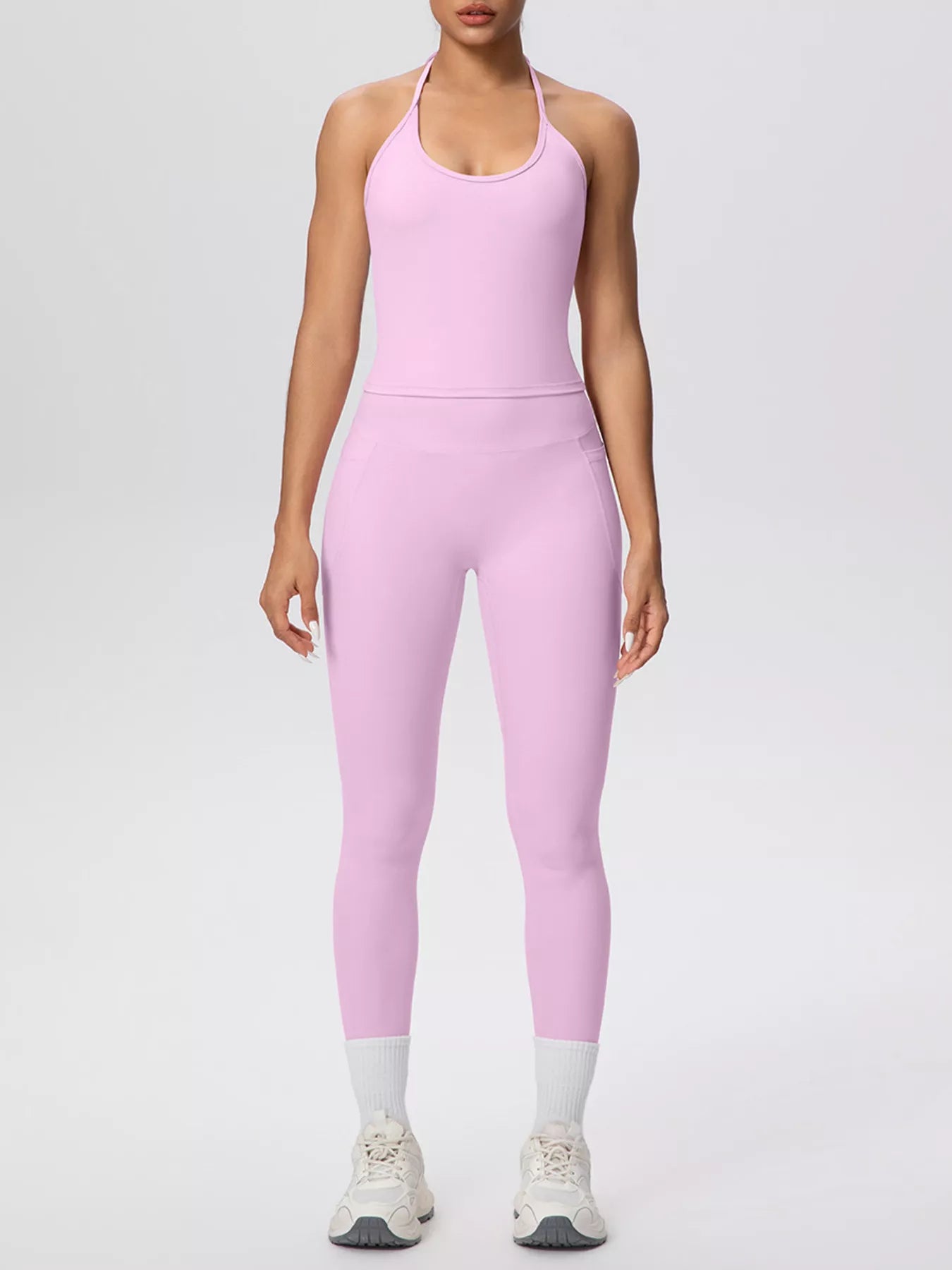 The Lucia Soft Halter Cami & Legging Set