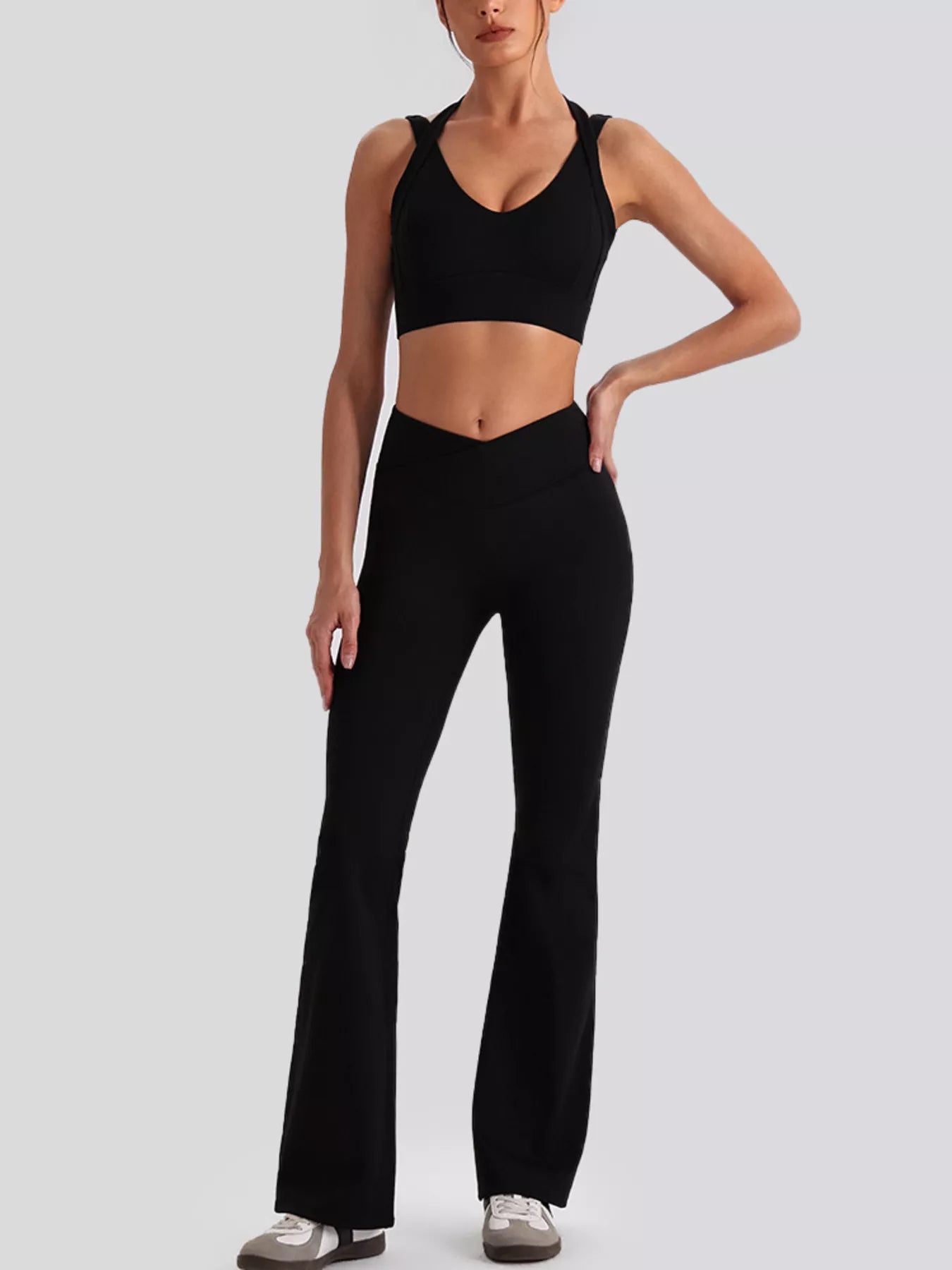 The Cleo Criss-Cross V-Neck Tank & Legging Set