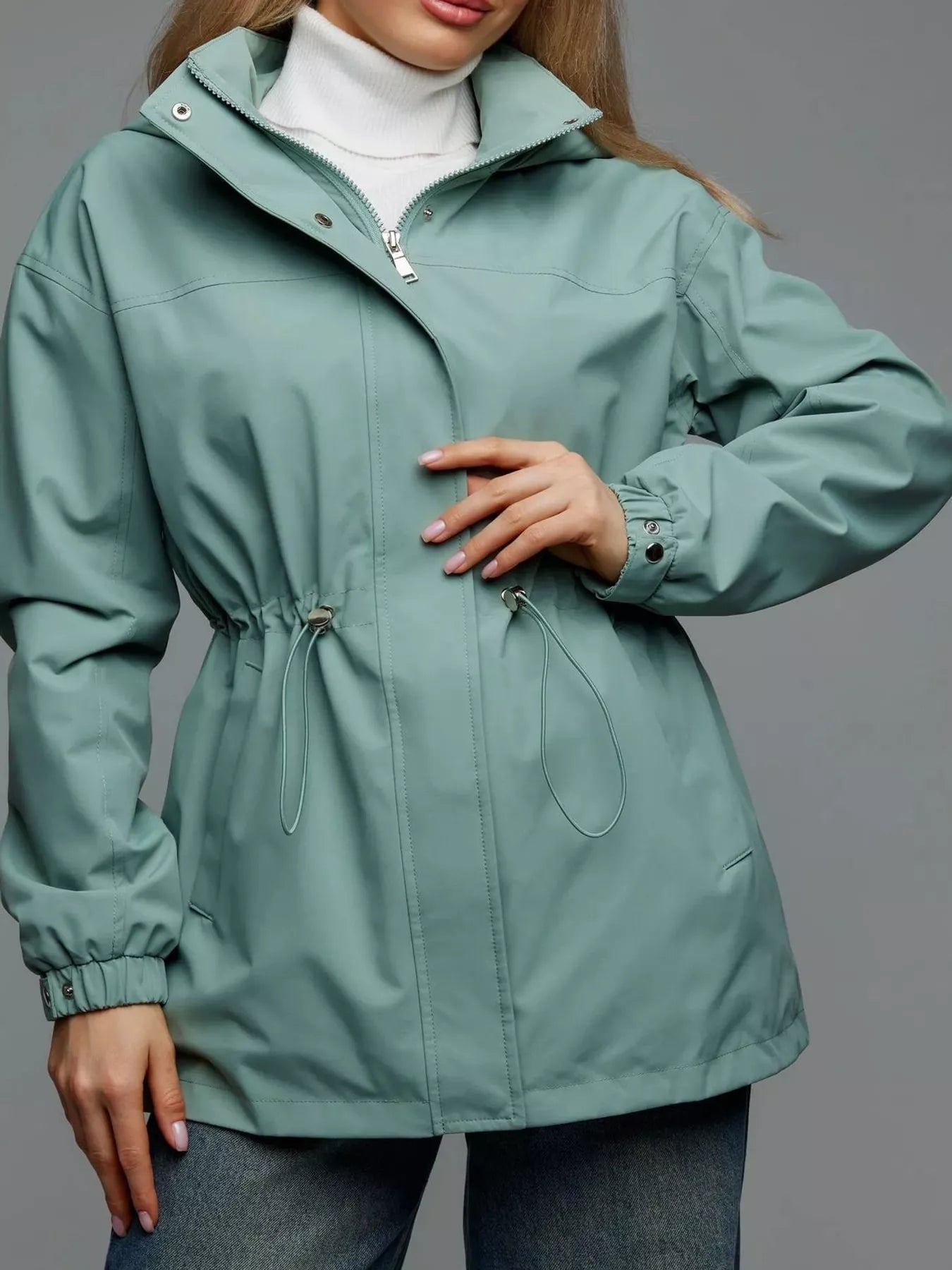 The Breeze Hooded Drawstring Windbreaker