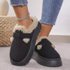 Round Toe Platform Slippers