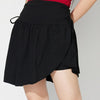 Side Tie Asymmetric Hem Mini Skirt