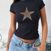 Devine Star Round Neck Short Sleeve T-Shirt
