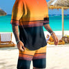 Printed Short Sleeve Tee and Shorts Set Plus Size