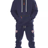 Men's Full Size Casual Half-Zip Hoodie and Cargo Pants Set Plus Size