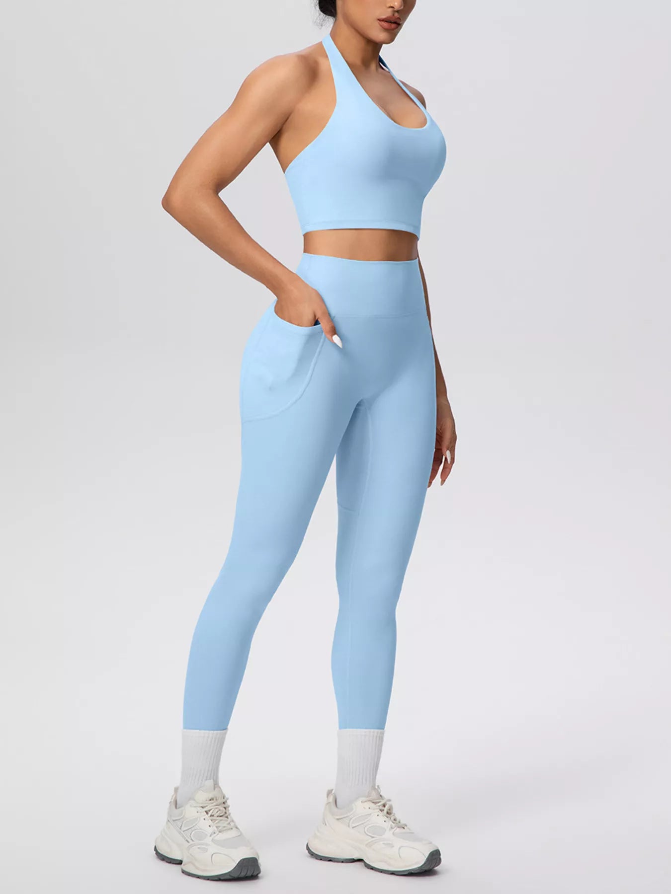 The Lucia Halter Crop Top & Legging Set