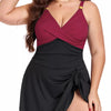 Plus Size Ruched One-Piece Swim Dress