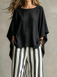 The Quinn Top & Pants Set – neckline and shoulder detail