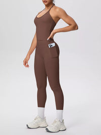 The Lucia Soft Halter Cami & Legging Set