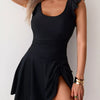 Ruffled Sleeve One-Piece Swim Dress