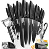 Hero Kitchen Knife Set with Sharpener - High Carbon Stainless Steel