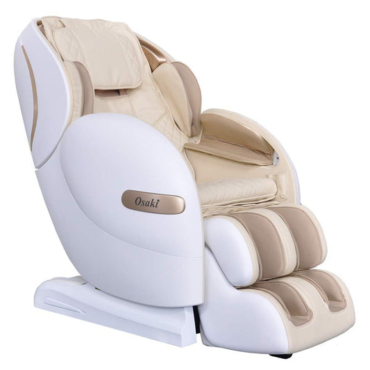 Osaki Taupe OS-Monarch Zero Gravity 3D SL-Track Chair with Space Saving Technology in Cream, Bluetooth Connection for Speaker, 9 Unique Auto-Programs, 4 Massage Styles, USB Connector, One Size Fits