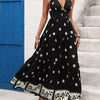 Printed Halter Neck Maxi Dress