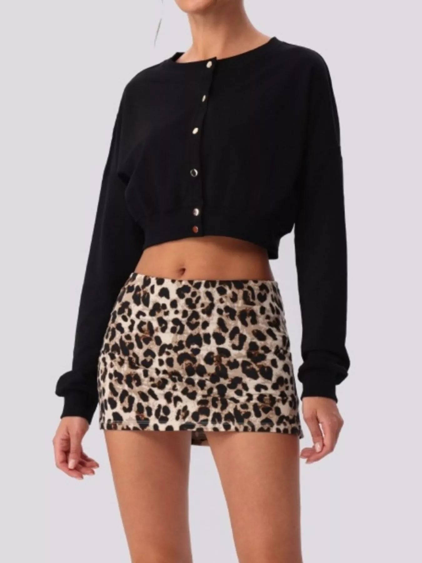The Cleo Cropped Button Cardigan