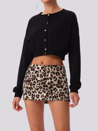 The Cleo Cropped Button Cardigan