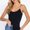 Shapewear Ribbed Round Neck Seamless Cami Bodysuit -ACTIVE BASIC
