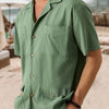 Men's Full Size Button Up Short Sleeve Shirt Plus Size