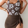 Printed Scoop Neck Wide Strap One-Piece Swimwear