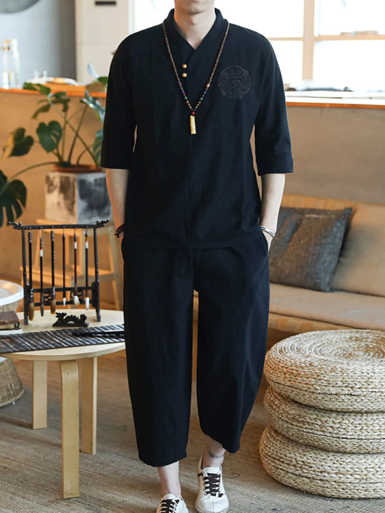 The Cortez 3/4 Sleeve Set – 3/4 sleeve top and pants set, view 3