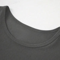 Round Neck Short Sleeve T-Shirt close-up showing the soft fabric texture and neckline design.