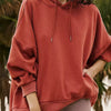 Drawstring Dropped Shoulder Hoodie