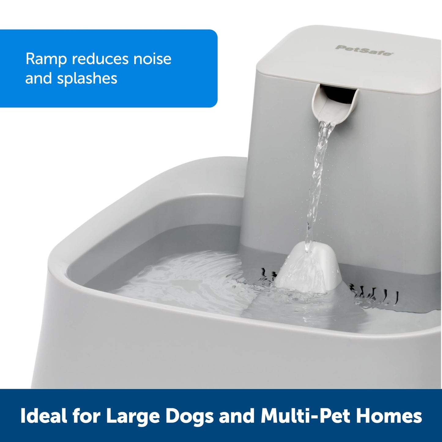 PetSafe 2 Gallon Automatic Water Fountain for Cats, Dogs - With Pump, Filter, Dishwasher Safe
