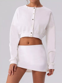 The Cleo Cropped Button Cardigan