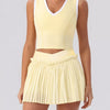 The Cleo Twist Top & Pleated Skirt Set
