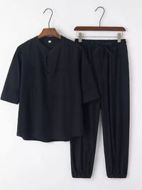 The Lennox 3/4 Sleeve Set – plus size 3/4 sleeve top and pants set, view 2