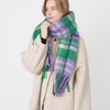 Fringe Plaid Polyester Scarf