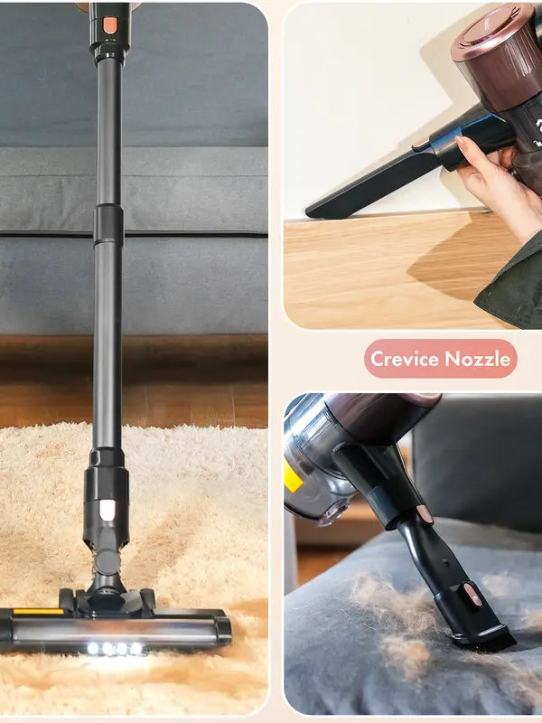 Homeika Cordless Vacuum Cleaner, 28Kpa Powerful Suction, 380W Strong Brushless Motor with 8 in 1 Lightweight Stick Vacuum Cleaner with 50 Min Runtime Detachable Battery for Pet Hair & Carpet