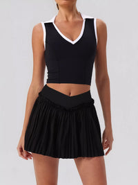 The Cleo Twist Top & Pleated Skirt Set