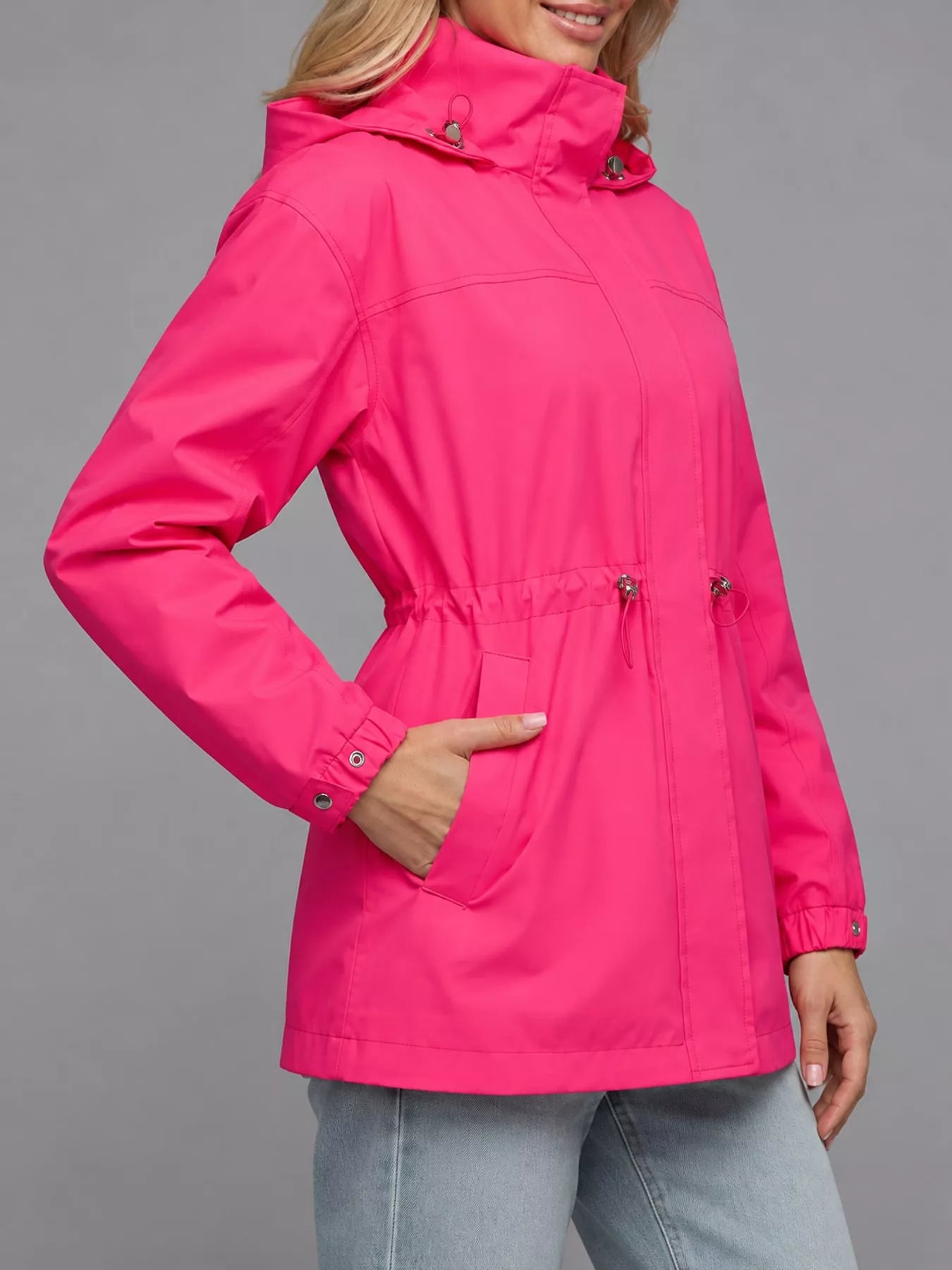 The Breeze Hooded Drawstring Windbreaker