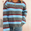 Striped Round Neck Long Sleeve Sweater