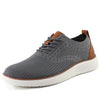 VILOCY Men's Casual Dress Sneakers Oxfords Business Mesh Breathable Walking Shoes Tennis Comfortable Fashion Office EU44 Grey