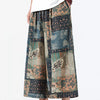 Men's Plus Size Vintage Print Wide Leg Pants