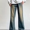 Men's Full Size Vintage Wash Wide Leg Jeans Plus Size