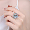 10 Carat Moissanite Flower-Shaped Ring