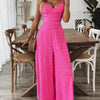 Bow Back Sleeveless Wide Leg Jumpsuit